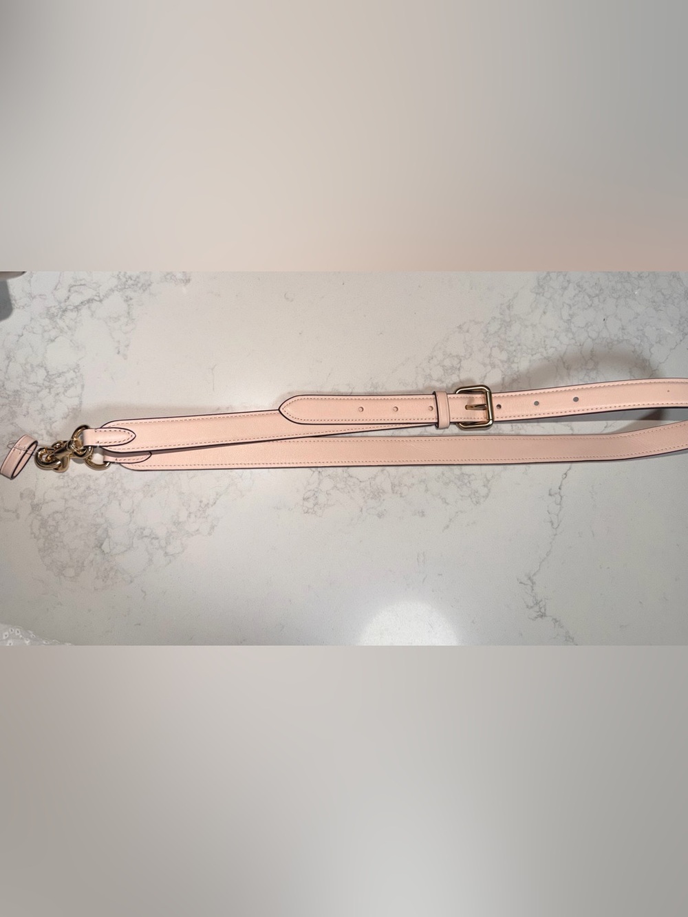 Women's Soft Pink Leather strap with Gold Buckle